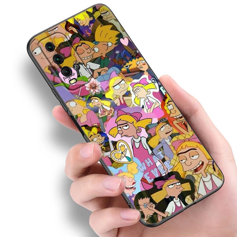Hey Arnolds Cartoon Phone Case For Xiaomi Redmi Note 5 6 9T K20 K40 K50 Pro 7A 8A 9A 9C 9i 10A 10C A1 S2 Soft TPU Black Cover