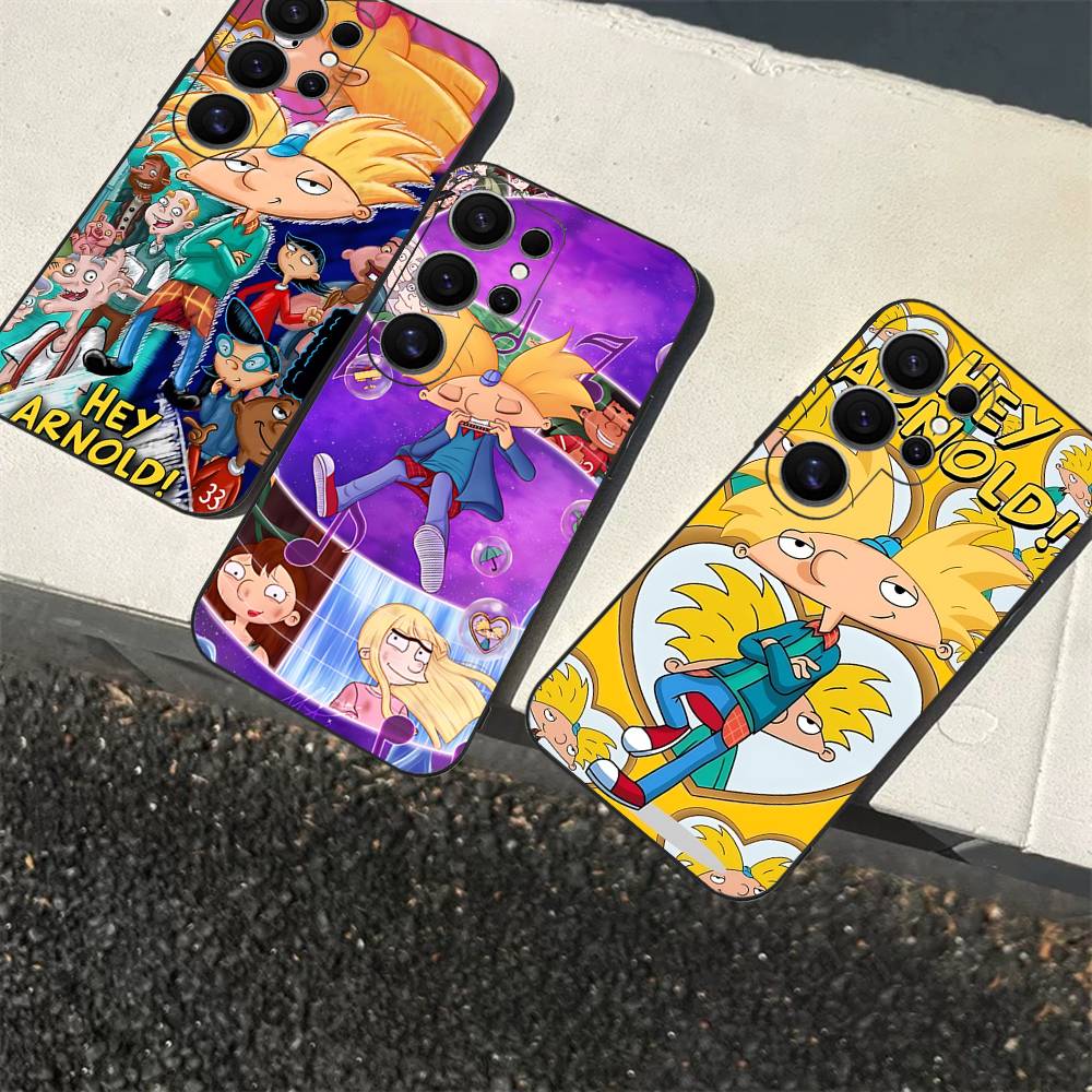 Hey A_Arnolds Cartoon Phone Case For Samsung S 24 Fe 25 Ultra Plus 20 Lite 21 30 22 23 24 22 Ultra 5G Fundas