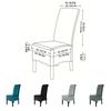 Universal Elastic Velvet Dining Chair Cover Dust Proof Solid Color Chair Protector with Ruffled Edges Chair Slipcover Wedding