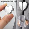 Decorative Heart Magnetic Curtain Fasteners 10Pcs Without Nails Installation Secures Drapes Closed Indoor Outdoor Use