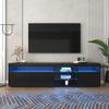 TV Lowboard mit LED-Beleuchtung, TV Schrank, Fernsehschrank Hochglanz, Fernsehtisch, Stehend TV-Regal, Fernsehtisch TV Board Rack, Plywood