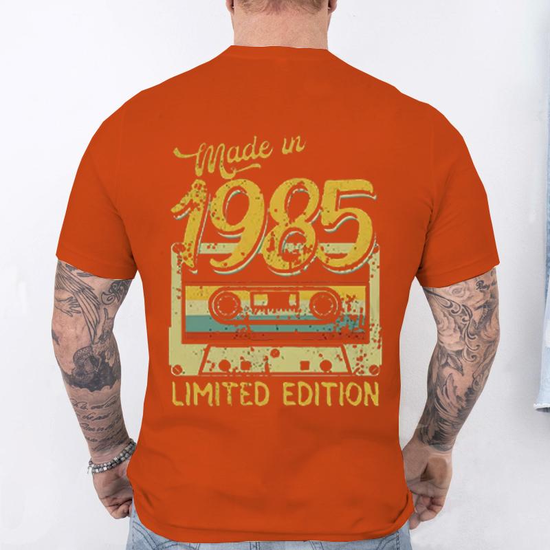 Fashion Birthday Gift for Men T-shirt Vintage Made in 1985 40th Birthday 40 Years Old Tops Summer Streetwear Fashion Causal Tees