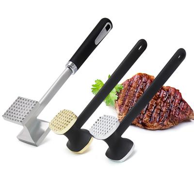 Martello per ammorbidire la carne in acciaio inossidabile, martello per spezzare i tendini a doppia faccia