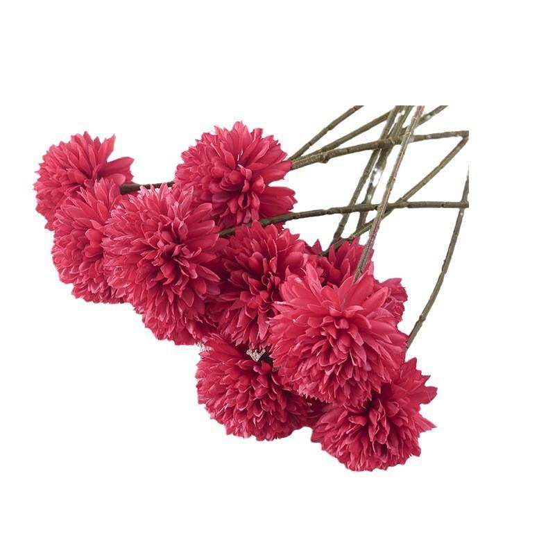 Chrysanthemum Ball Silk Artificial Flower For Wedding Party Home Decor Photography Prop