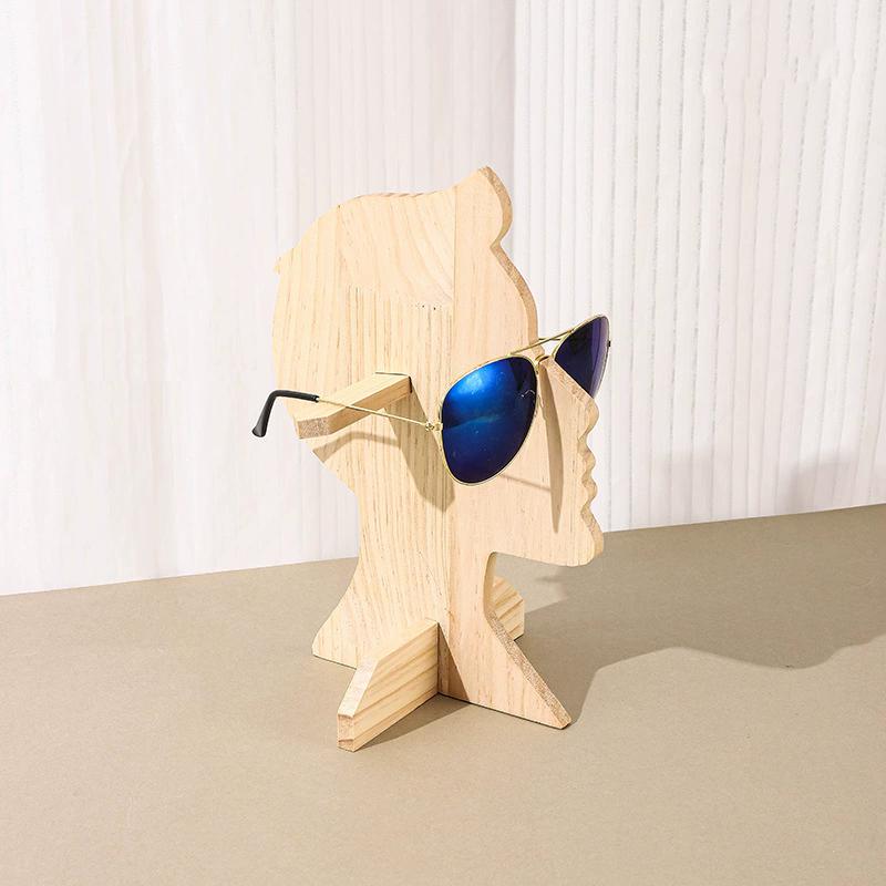 WTEMPO DIY Glasses Holders & Stands Modern Abstract Face Design Eyeglass Holders Glasses Compact Desktop Organizer for Home/Office