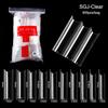 500pcs/bag Coffin False Nail Tips Clear Ballerina Stiletto Rounded Square Acrylic Fake Nails Extension System UV Gel Manicure
