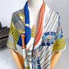 Women'S Elegant Faux Silk Wool Scarf 130X130Cm Smooth Soft Large Gift Ladies Daily Travel Office Warm Wrap