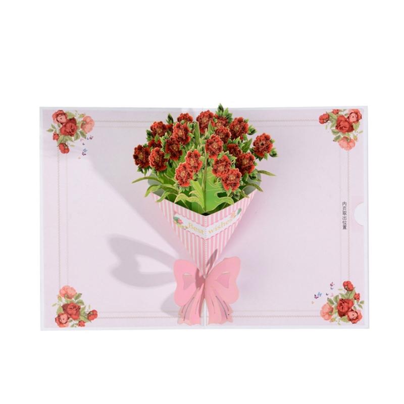 Mother Day Greetings Card Flower Bouquet Popup Card,Birthday Card,Gift Cards For Valentines Day,Graduation, Anniversary