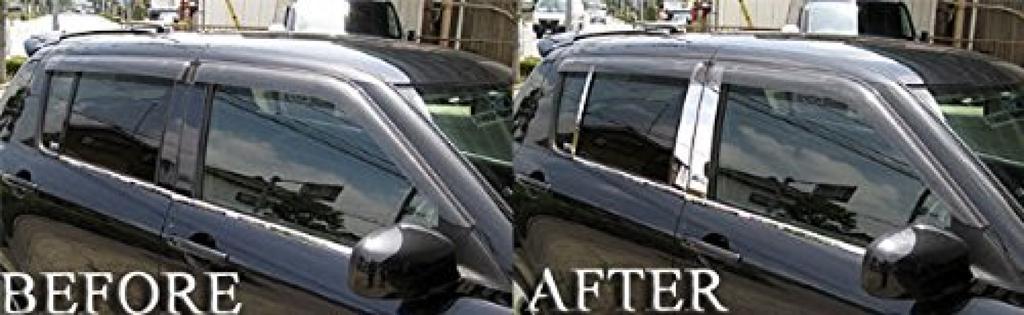 BRIGHTZ Stainless Steel Pillar Panels for Swift No Visor Required 4791 Ultra-Mirror (6-Piece Set) ZC/ZD (11, 21, 31, 71) - (PIL-SIL-197) - ZC71S,