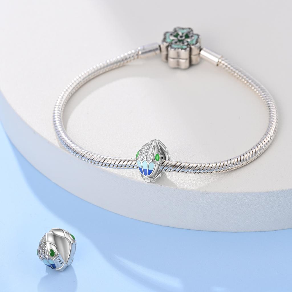 Kupfer Wunderschöner Hübscher Anhänger Echte Schlangenkopfperle Passt an Armbänder Schmuck DoItYourself Damen Geschenke Accessoire