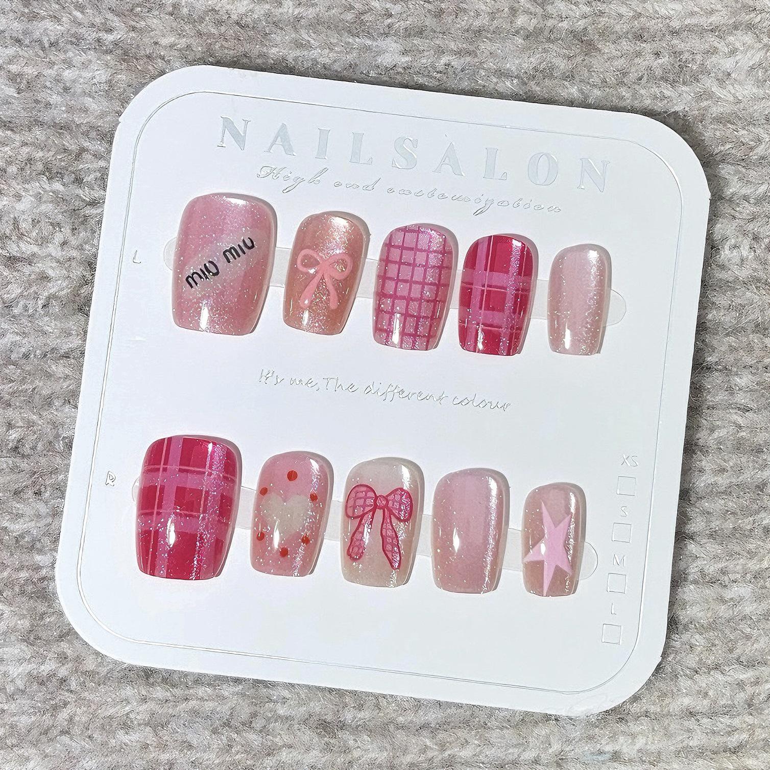 

Элегантные полупрозрачные накладные ногти для французского маникюра: Универсальные арт-патчи в стиле принцессы для более белого, девичьего вида