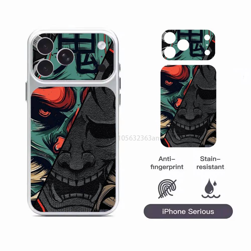 Samurai Hannya Mask Ghost Printing HD/Matte Full Coverage Films For iPhone 17 Pro Max 17 Pro