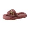Fashion 2025 women Summer Women House Slippers Faux Fur Warm Flat Shoes Female Slip on Home Furry Ladies Slippers Size 36-43 Wholesale
