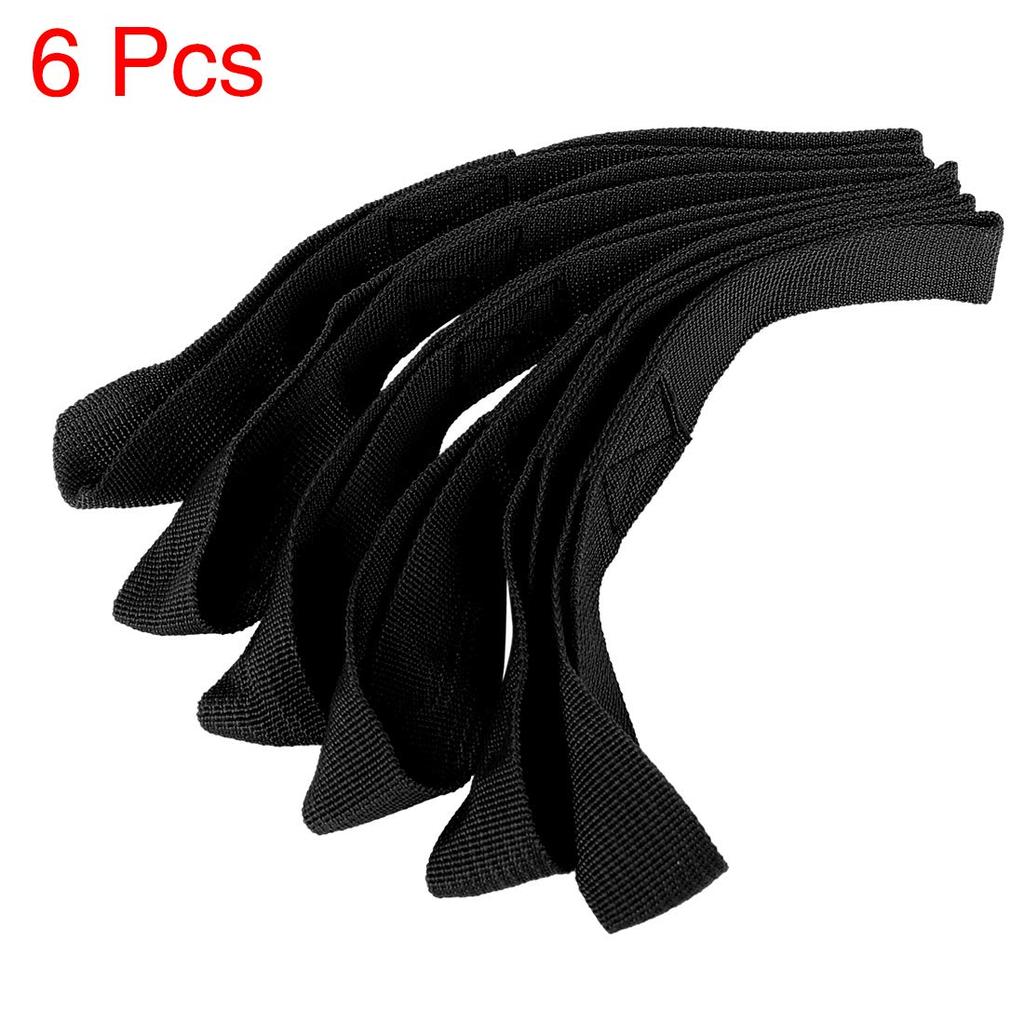 F FIERCE CYCLE Kancalı Kayış Bağlama Kayışları Kargo Kemeri Siyah Naylon 6 adet 2,5x20,5cm Motosiklet için