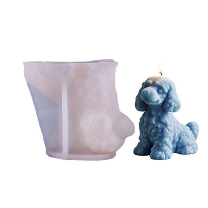Pet Puppy Candle Silicone Mould Dog Figurine Silicone Mold For Epoxy Resin Craft Handmade Candle Soap Chocolate Baking