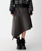 The Green Lab Asymmetrical Denim Skirt [Charcoal Gray]