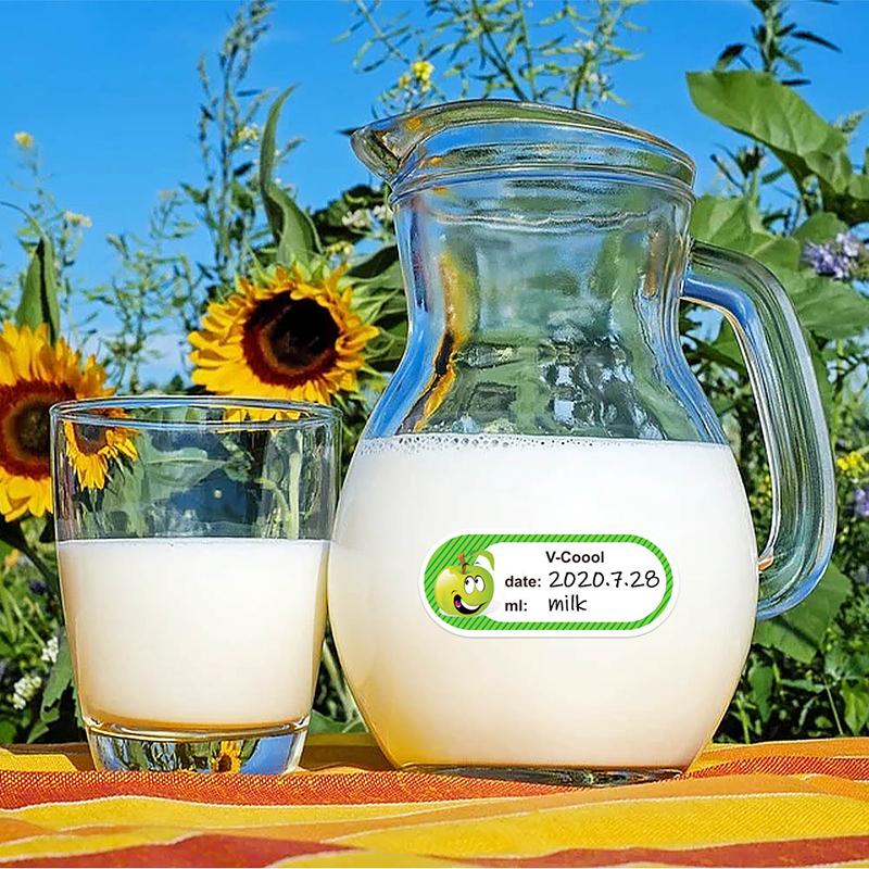 250 PCS Kitchen Food Label Stickers Roll Self Adhesive Date Marking Sticker Household Storage Tags