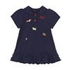 LUSON Mädchen Stickerei Polo Kleid Set