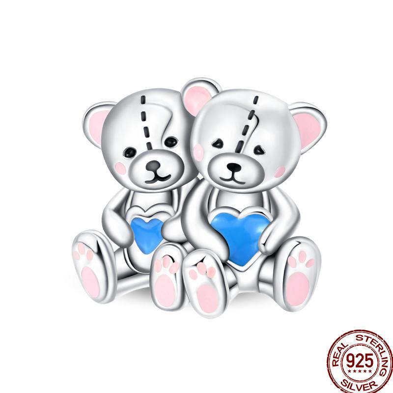 100% Copper Cute Pet Animal Owl Cute Puppy Pink Kitten Charm Beads Suitable For 3Mm Original Bracelet Diy