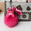 Echter Fuchs Haarball Schlafpuppe Anhänger Plüsch Schlüsselanhänger Accessoires Fell Geschenk Schmuck