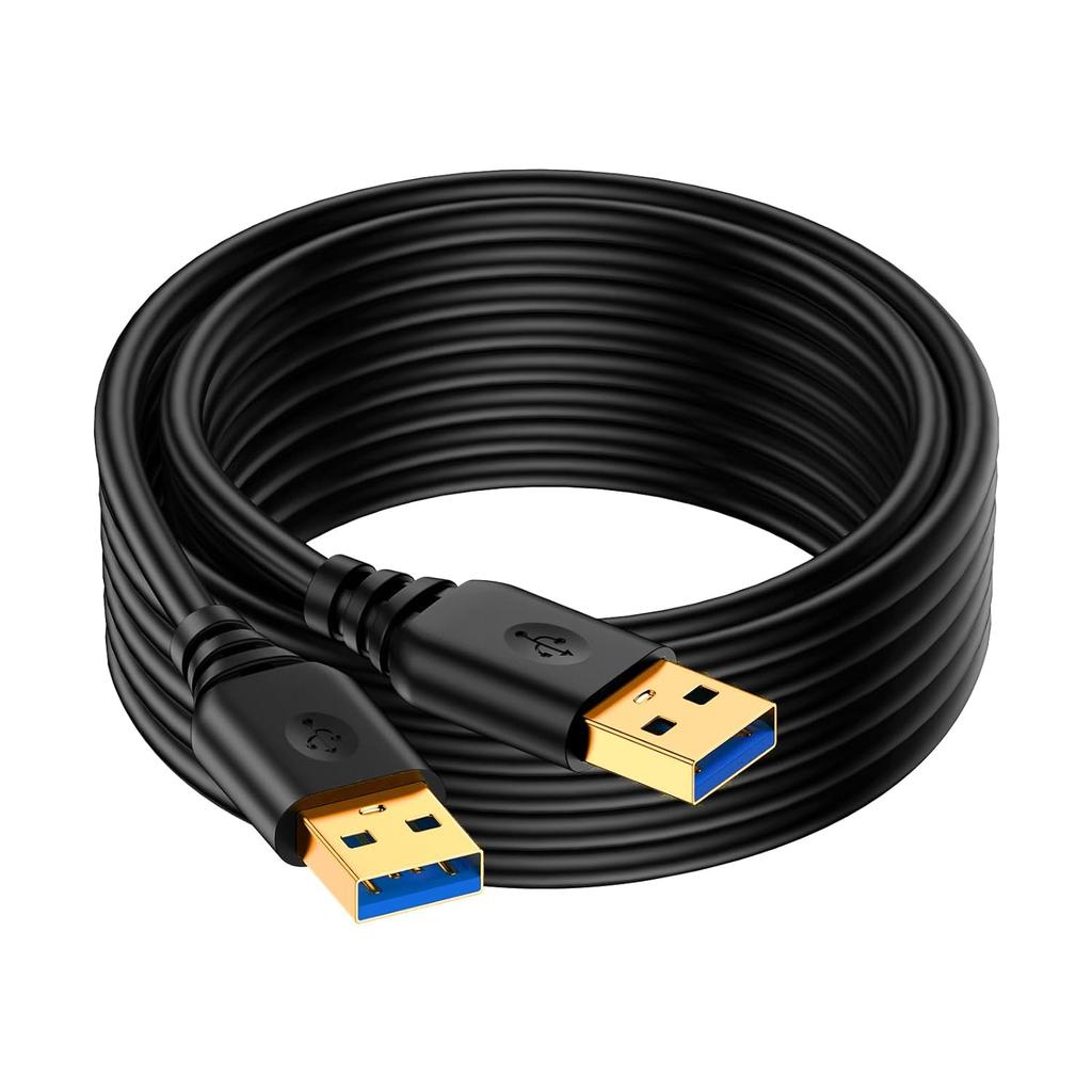 USB to USB Cable, 6FT USB A To USB A Cable USB 3.0 Male to Male cable Double Sided USBCord Type A Data Transfer for External Hard Drives