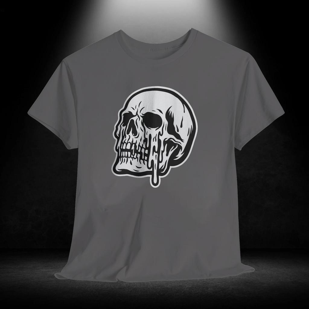 Drippy Skull Tshirt Summer Mens Tracksuit Harajuku Pullovers Roundneck Shortsleeved Tops Cotton Sweatshirt Casual Sportswear