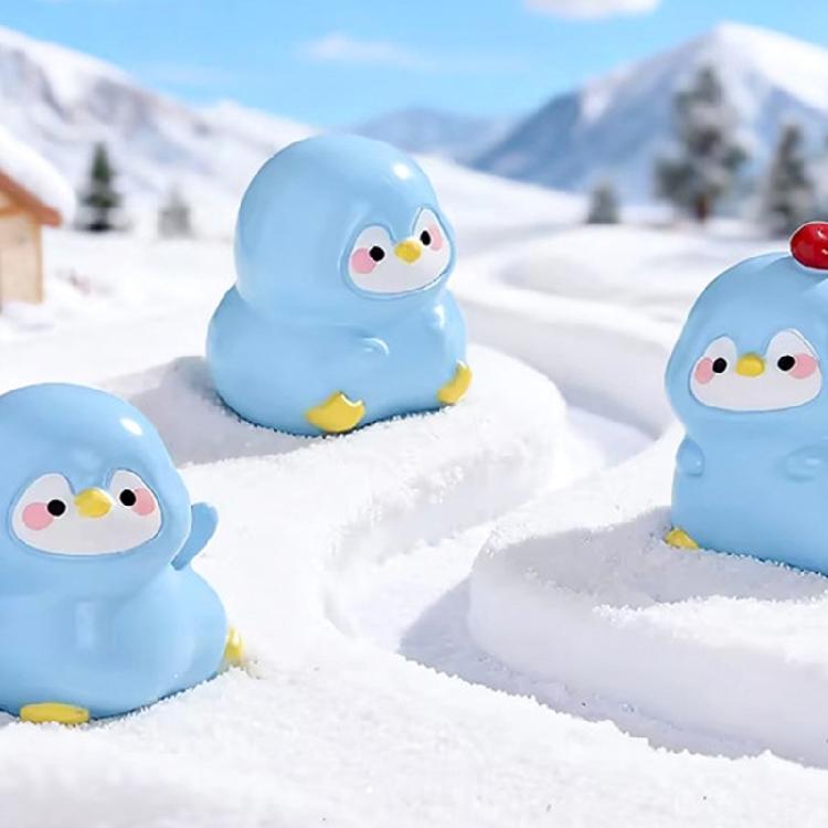 Tiny Penguins Mini Resin Penguins Figurine for Fairys Garden Decorations,Miniatures Dollhouses Accessories,Crafts Ornament