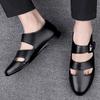 Fashion Breathable Outdoor Sandals for Men New Style Summer Flats Soft Sole Anti-slip Casual Leather Roma Shoes Man Formal Dress Sandals