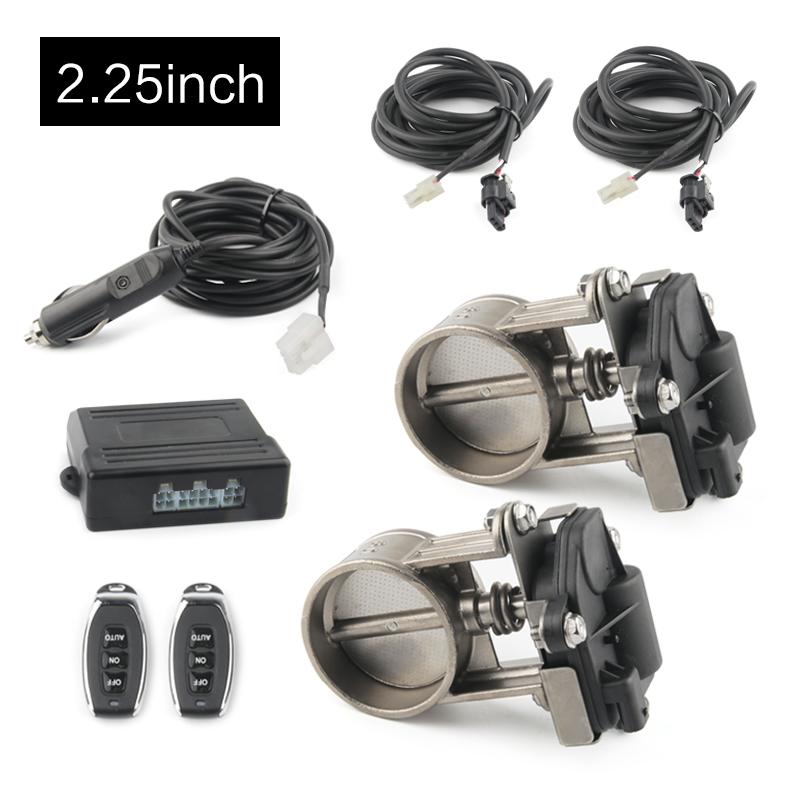 2” 2.25” 2.5” 2.75” 3” Stainless Steel Electric Exhaust Valve With Fine-tunable Remote Control Electronic Switch Kit