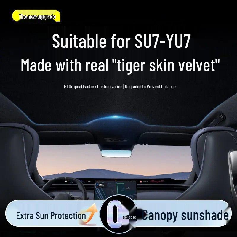 Xiaomi YU7 Elektrostatická přísavka Sluneční clona pro panoramatickou střechu: Ochrana proti slunci a tepelná izolace