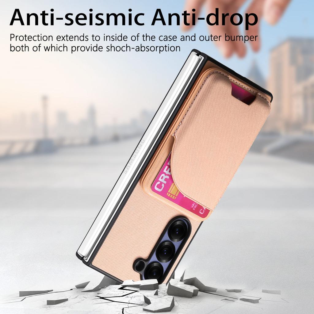 2 In 1 Detachable Cards Solt Wallet Case For Samsung Galaxy Z Flold 6 5 5G Fold6 Fold5 Magnetic Vertical Bag Wirelss Charging