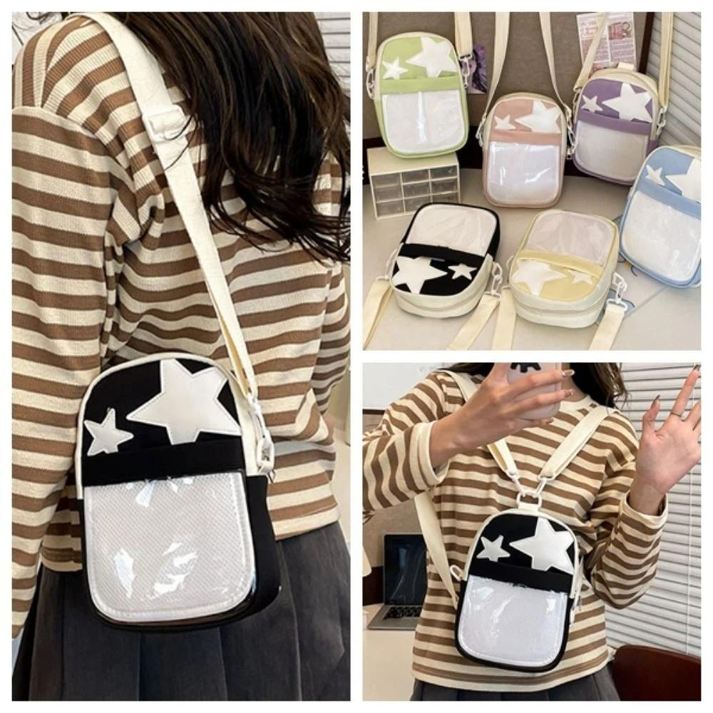 Nylon Star Ita Bag PVC Y2K Anime Display Bag Simple Transparent Handbag  Daily