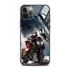 Custodia in vetro temperato per moto da cross e sport per iPhone 12, 11 Pro Max, 13, 12 Mini, Fundas X Xr Xs Max, 8, 7, 6s Plus, Shell Fundas