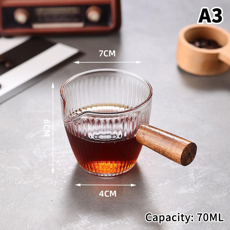 

Шкала Мерная Кружка с Деревянной Ручкой Кофейный Модулятор Стеклянная Мерная Чашка Молочная Чашка Оригинальность Аксессуары для Эспрессо