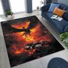 Colorful Rebirth Fire Phoenix Divine Bird Rug for Bedroom Living Room Sofa Home Doormat Decor, Large Kid Play Non-slip Floor Mat
