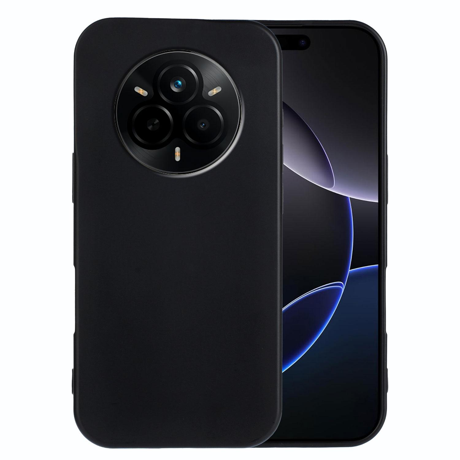 

For Realme 14 Pro 5G TPU Case Soft Matte Anti-fingerprint Phone Back Cover Black