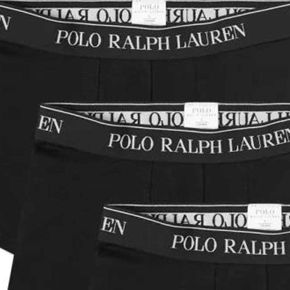 Polo Ralph Lauren FW22 Letter Logo Jacquard Waistband Boxer Briefs 3-Pack Men underwear Black 714835885-002