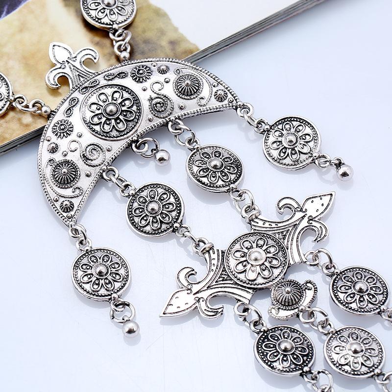 Luxury Temperament Pattern Coin Fringed Necklace Set