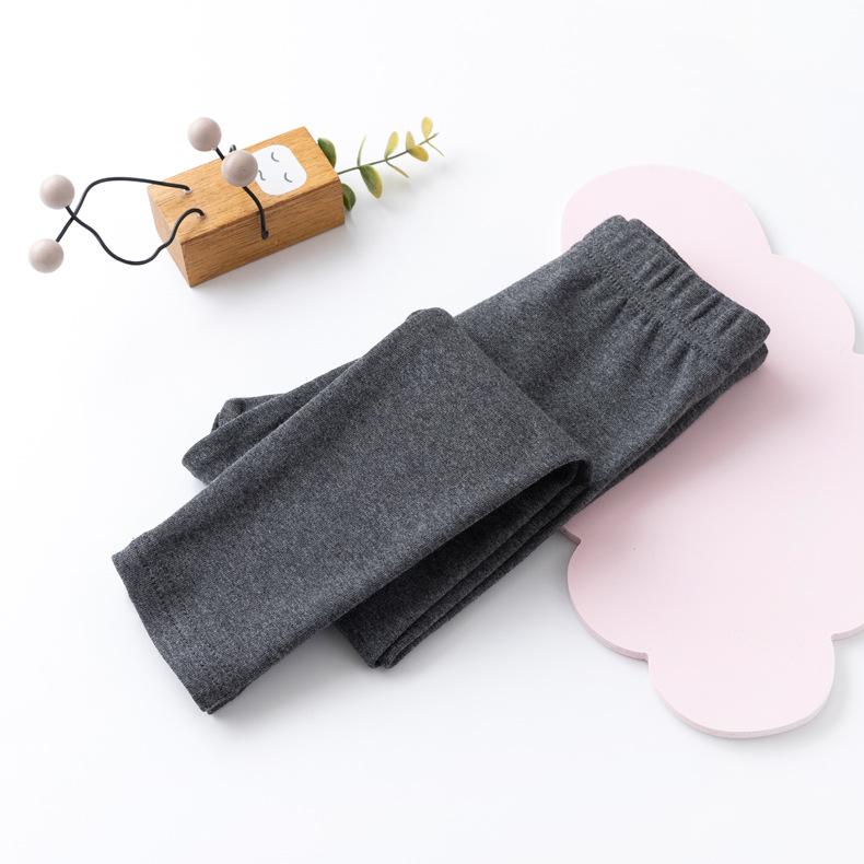Spring and Autumn Girls' Pants Candy Colored Matte Warm Children's Bottom Pants Cotton Can Be Worn Inside Out Children's Pants