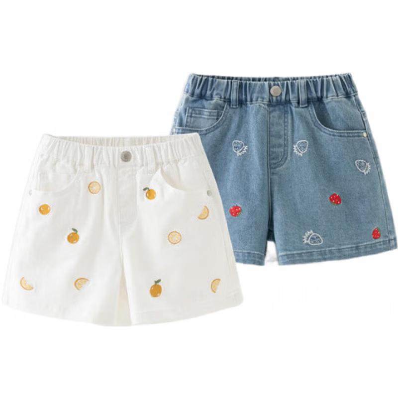 DAVE&BELLA Girls  Embroidered Denim Shorts 150