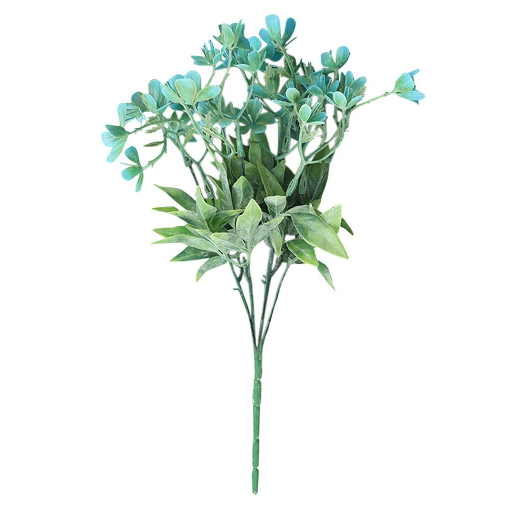 

Artificial Fake Roses Flannel Flower Bridal Bouquet Wedding Party Home Decor синий