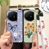 Fashion Design Protective Phone Case For TCL 50 Nxtpaper 5G/50Pro Nxtpaper 5G Wristband Kickstand Dirt-resistant Flower