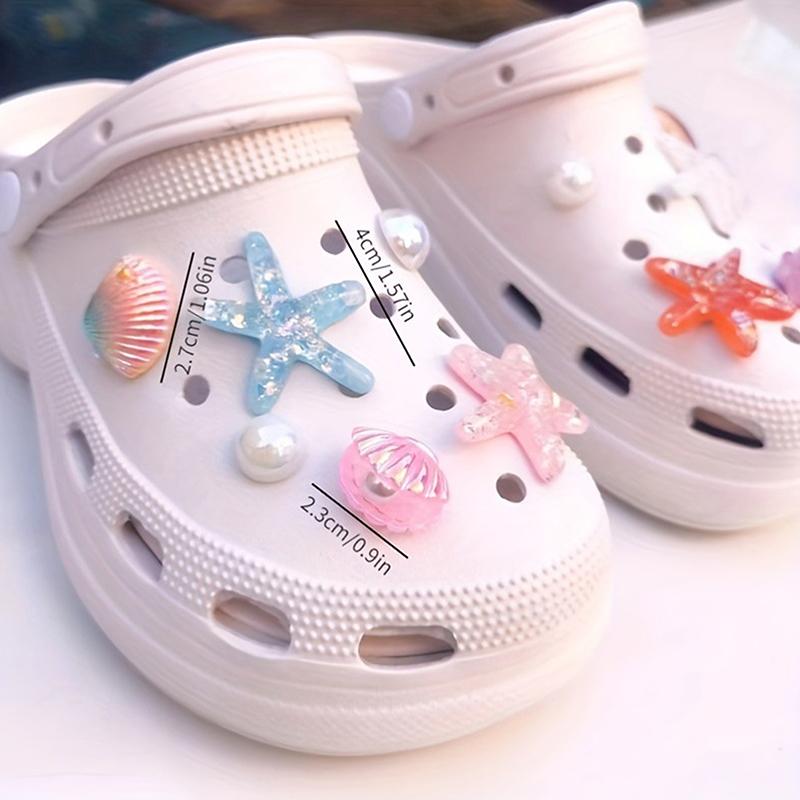 1Set Hole Shoes Summer Shoe Starfish Pearl Shell Decorative Buckle Accessories Removable Diy Decor Gift