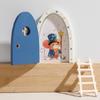 Doll House Wooden Fairy Elf Door Mini Home Decorations Craft Ornaments Cartoon Elf Door Room Wall Decoration Tale Accessories