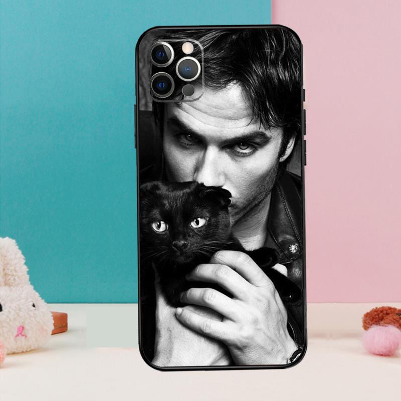 Damon Salvatore Vampire Diaries Phone Case For iPhone 17 Air 16 15 13 12 11 14 Pro Max 12 13 mini 15 16 Plus 16e Cover Coque
