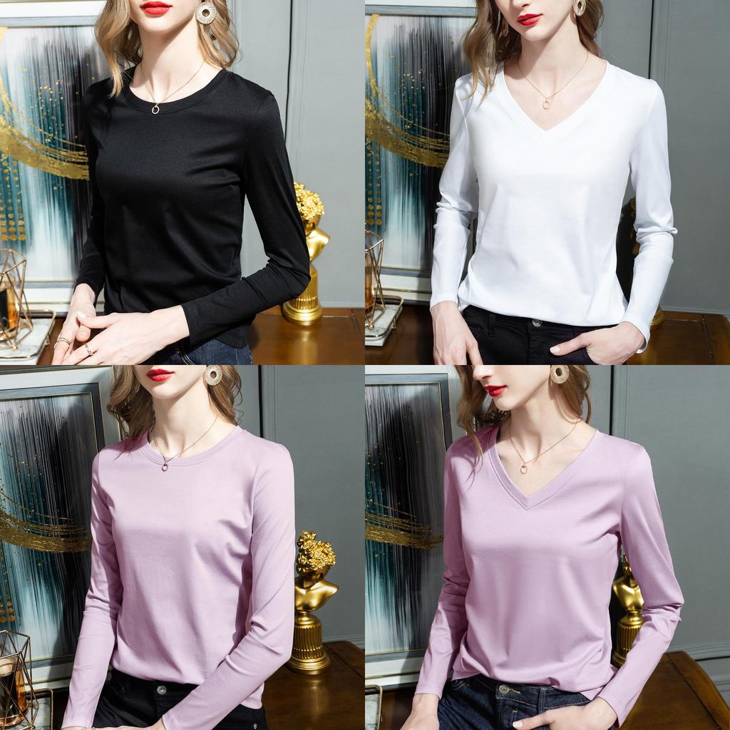Silk Cotton T Shirt For Women With V Neck And Spliced Design For Casual Wear