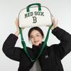 MLB Boston Red Sox Casual Fashion Commuter Bowling Bag Crossbody Shoulder Handbag Gym Travel Bag Swimming Bag Large Unisex Bags Cream 3ABWM083N-43CRS