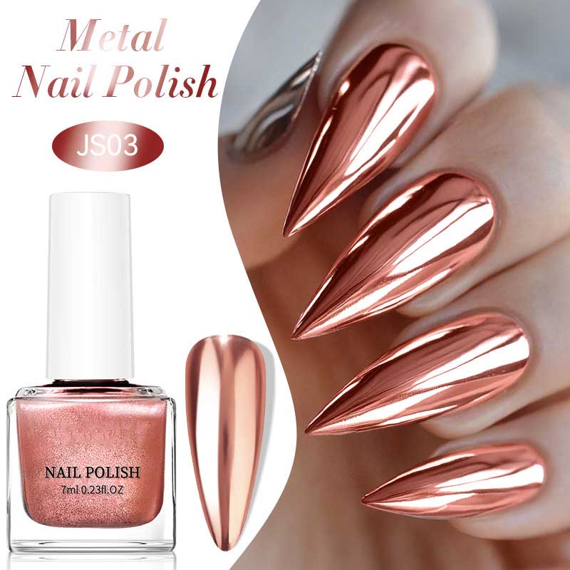 7ML Kovový Gel na Nehty Stříbrný Zlatý Zrcadlový Lak na Nehty Soak Off Gel Lak na Nehty