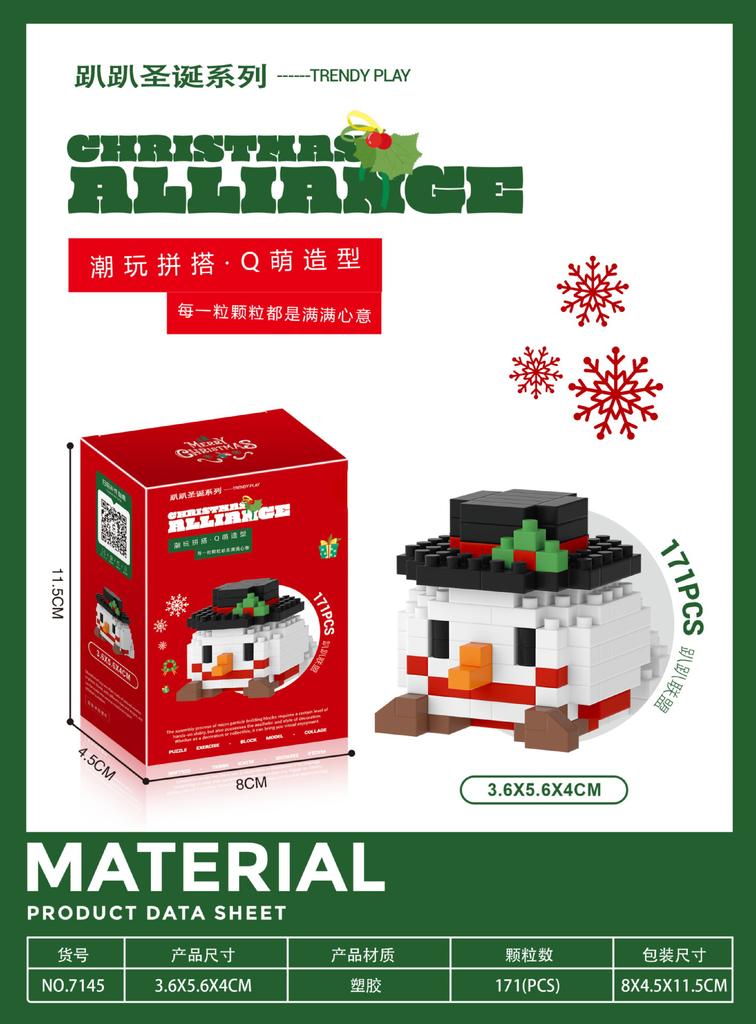 Christmas Gifts Reindeer Mini Building Blocks for Children Girl 6 Year Old christmas winter village mini blocks construction set
