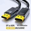 4K DP to HDMI Adapter Cable - 1.8 M DisplayPort to HDMI